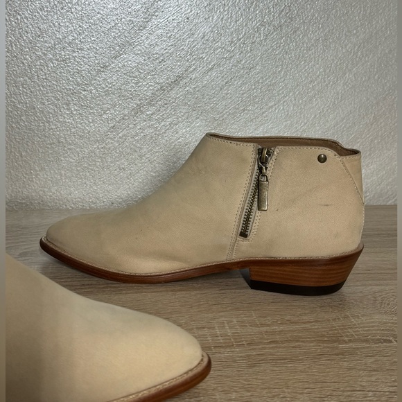 Lucchese Women’s 9.5B Kate Goat Size Zip   Sand Low Ankle Boots Western Boho - Picture 5 of 13